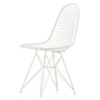 Vitra - Wire Chair DKR (H 43 cm), wit / zonder deksel, viltglijders (wit)