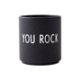 Design Letters - AJ Favourite Porseleinen mok, You Rock / zwart