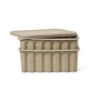 Ferm Living - Paper Pulp Opbergdoos, groot, bruin (set van 2)