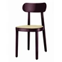 Thonet - 118 Stoel, vlechtwerk met kunststof draagstof / beuk donkerbruin-violet hoogglans gelakt