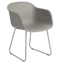 Muuto - Fiber Fauteuil Sledevoet, grijs
