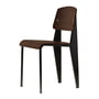 Vitra - Standaardstoel Prouvé, notenhout zwart gepigmenteerd / diepzwart (viltglijders)