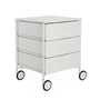 Kartell - Mobil container met wielen, 3 lades, mat wit