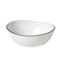 Broste copenhagen - Salt bowl, 15,5 x 17 x h 6 cm, wit / zwart