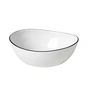 Broste Copenhagen - Salt Kom, 15,5 x 17 x H 6 cm, wit / zwart