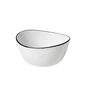 Broste Copenhagen - Salt Schaal, 10 x 11 x H 5,5 cm, wit / zwart