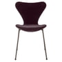 Fritz Hansen - Serie 7 stoel, volledig bekleed, bruin brons / fluweel Belfast donker pruim