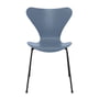 Fritz Hansen - Serie 7 stoel, zwart / ash dusk blauw gekleurd