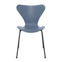 Fritz Hansen - Serie 7 stoel, zwart / ash dusk blauw gekleurd