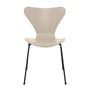 Fritz Hansen - Serie 7 stoel, zwart / essen lichtbeige gekleurd