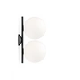 Flos - IC C / W1 DOUBLE wand- en plafondlamp, zwart