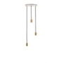 Tala - Brass Triple Hanglamp, wit / messing