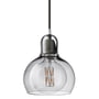 & tradition - MEGA Lamp hanglamp SR2, glazen kap zilver / kabel zwart