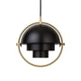Gubi - Multi-Lite Hanglamp S, Ø 22,5 cm, messing / zwart