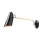 Northern - Birdy Wandlamp lang, zwart / messing