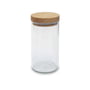 side by side - Opslagpotje 450 ml, eikenhout / helder glas