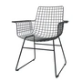 HKliving - Wire Arm Chair, zwart