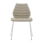 Kartell - Maui Soft Stoel, verchroomd staal / Noma beige