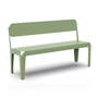 Weltevree - Bended Bench Bank met rugleuning L 140 cm, lichtgroen (RAL 6021)