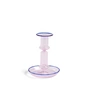 HAY - Flare Kandelaar, h 14 cm, roze / blauw