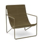 ferm Living - Desert Lounge Chair, olijf / olijf