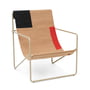ferm Living - Desert Lounge Chair, cashmere / blok