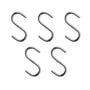 String - S Haak voor metalen voet, roestvrij staal (set van 5)