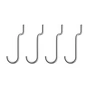 String - Haken voor Outdoor plank, verticaal, staal (set van 4)