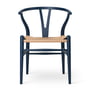 Carl Hansen - CH24 Wishbone Chair , beuk soft blue / vlechtwerk naturel