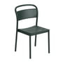 Muuto - Linear Steel Side Chair, donkergroen