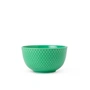 Lyngby Porcelæn - Rhombe Schaal, Ø 11 cm, groen