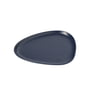 LindDNA - Curve Stoneware Lunch Plaat, 22 x 19 cm, navy blue