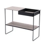 Lind DNA - Console tafel met dienblad, staal zwart / Bull warm grey