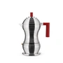 Alessi - Pulcina Espressomachine, 15 cl, zilver / rood