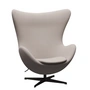 Fritz Hansen - Egg Chair, warm grafiet / Christianshavn 1120 lichtbeige