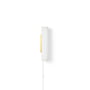 ferm Living - Vuelta LED Wandlamp, H 40 cm, wit / messing