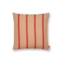 Ferm Living - Groot kussen, 50 x 50 cm, camel / rood
