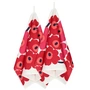 Marimekko - Unikko Theedoek, set van 2, wit / rood