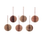 Broste Copenhagen - Christmas Ball Decoratieve hangers, Ø 5 cm, gemengde kleuren (3) (set van 6)