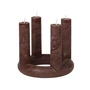 Broste Copenhagen - Lucia Adventskaars, h 18 x Ø 20 cm, meekrap bruin