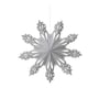 Broste Copenhagen - Christmas Snowflake Decoratieve hanger, Ø 30 cm, zilver