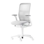 Wilkhahn - AT 187/71 Bureaustoel Mesh zonder zitdiepteverlenging, wit / lichtgrijs (harde vloer)