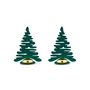Alessi - Bark for Christmas, plaatskaarthouder, groen (set van 2)