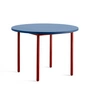 HAY - Two-Colour Eettafel rond, Ø 105 cm, blauw / donkerrood