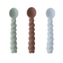 OYOY - Mellow Kinderbestek lepel, blauw / taupe / mint (set van 3)