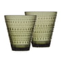 Iittala - Kastehelmi Drinkglas 30 cl, mosgroen (set van 2)