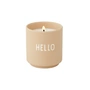 Design Letters - Geurkaars klein, Hello / beige