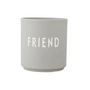 Design Letters AJ Favourite Friend - Porseleinen mok, / koel grijs