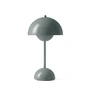 & Tradition - Flowerpot Accutafellamp VP9 met magnetische oplaadkabel, glanzend, steenblauw