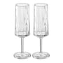 Koziol Club crystal clear - Nr. 14 Champagneglas 0,1 l, (set van 2)